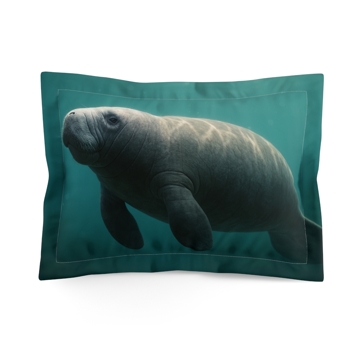 Gentle Orbit Manatee personalized decorative pillows