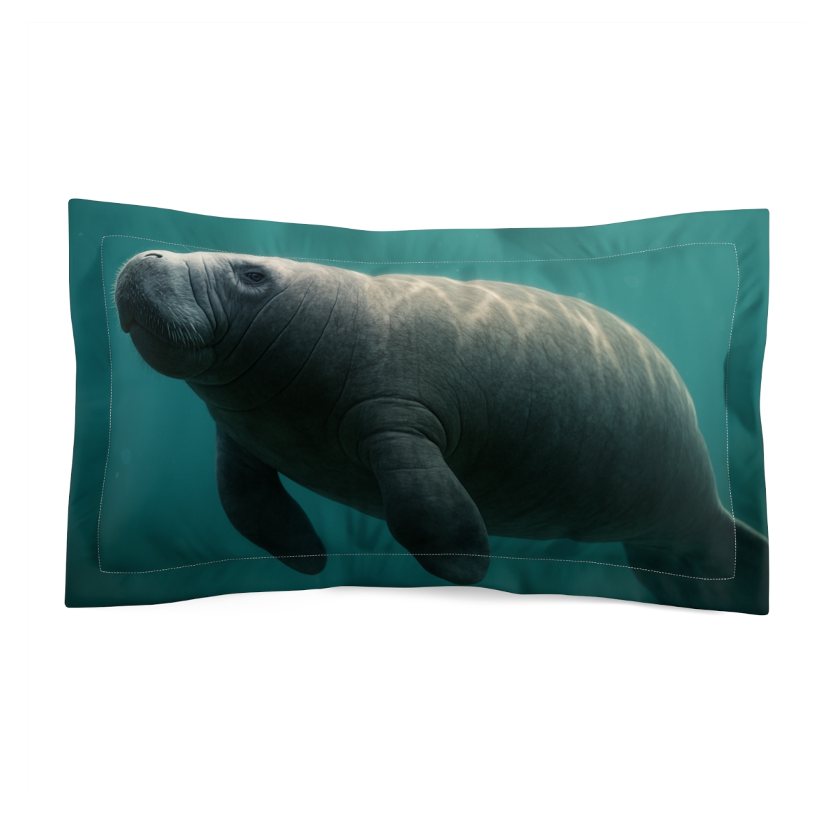 Gentle Orbit Manatee personalized decorative pillows