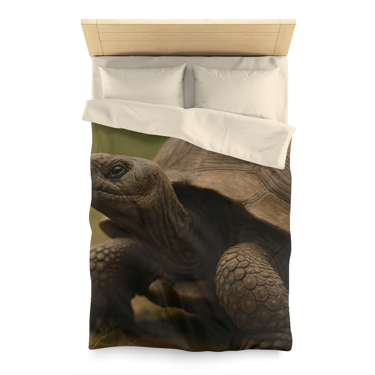 Giant Tortoise Timebound Gaze designer printed duvets