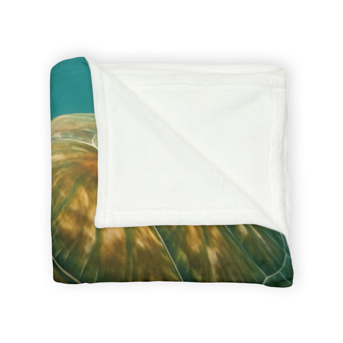 Gilded Drift Green Sea Turtle soft fleece blankets