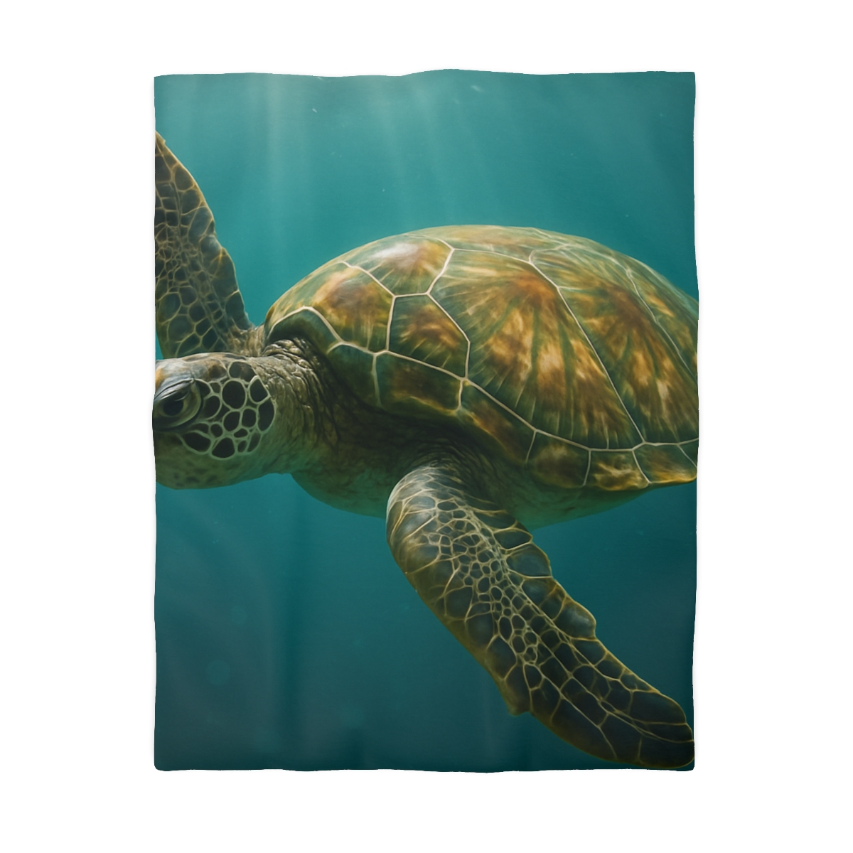 Gilded Drift Green Sea Turtle stylish duvet covers