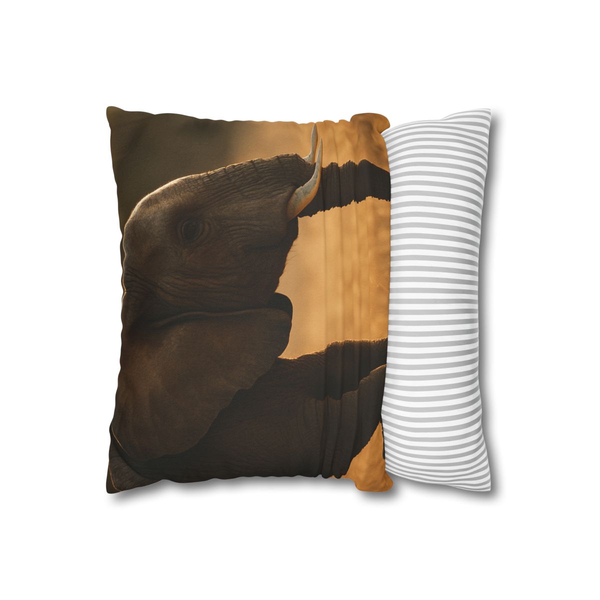 Gilded Horizon African Elephant soft cotton pillow cases