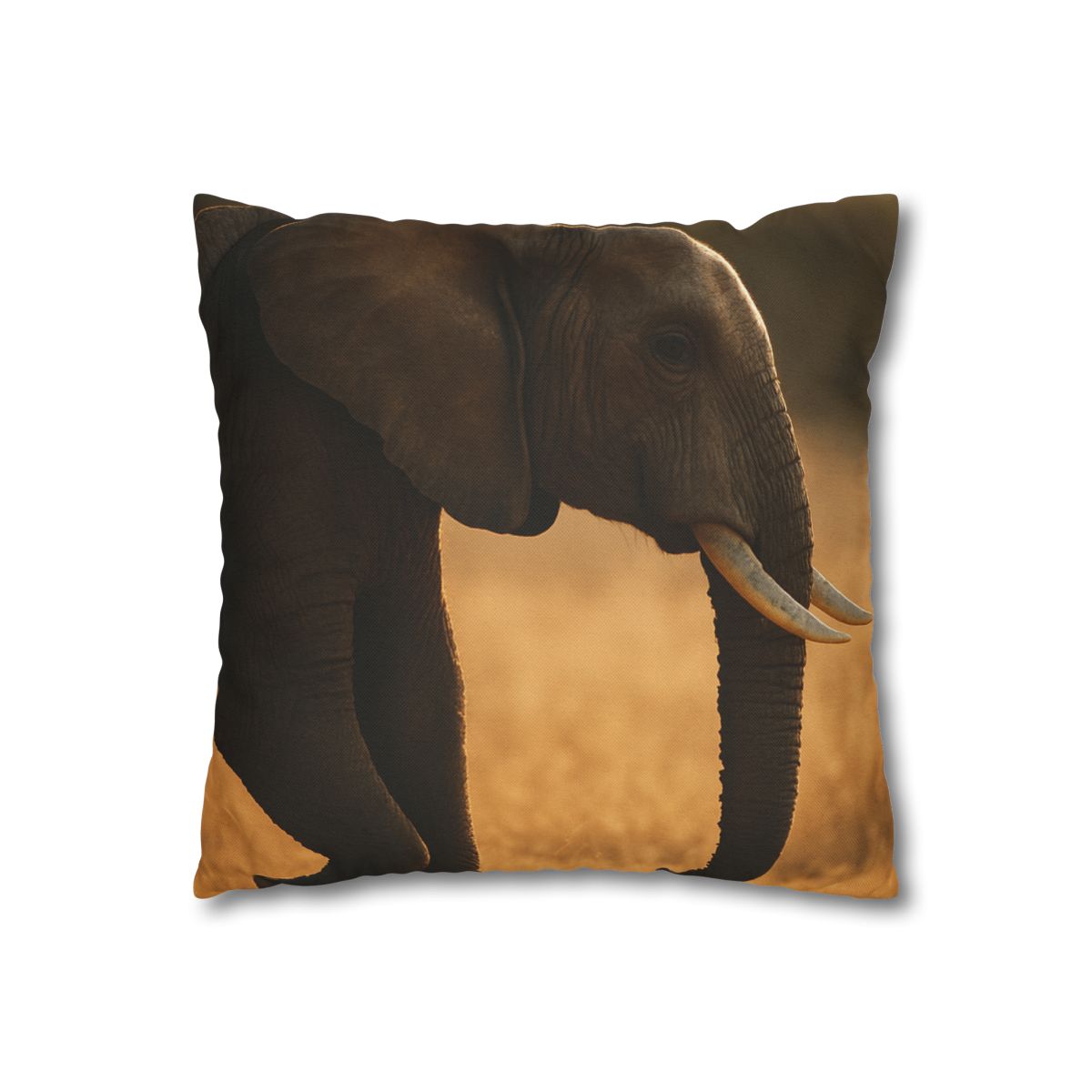 Gilded Horizon African Elephant soft cotton pillow cases