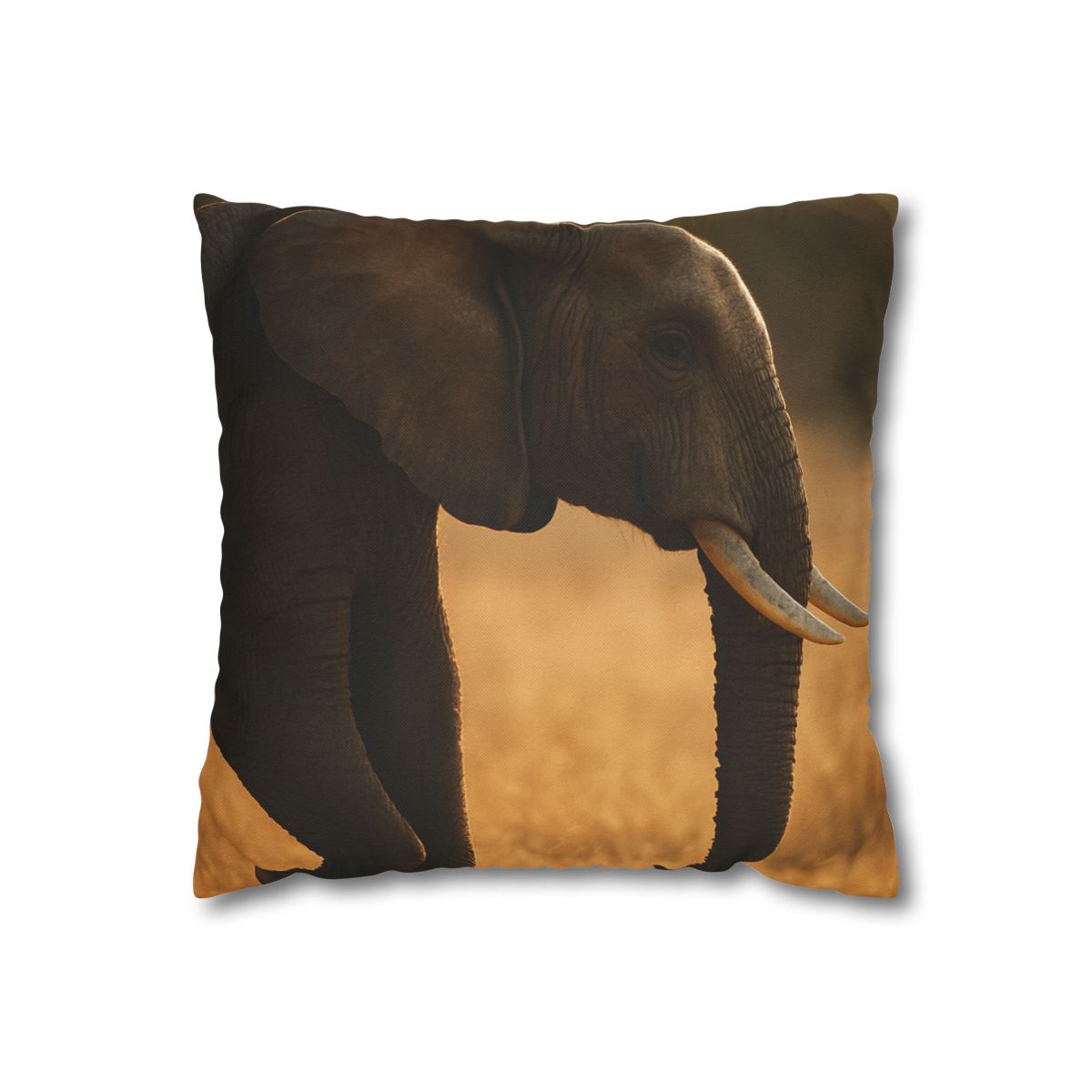 Gilded Horizon African Elephant soft cotton pillow cases