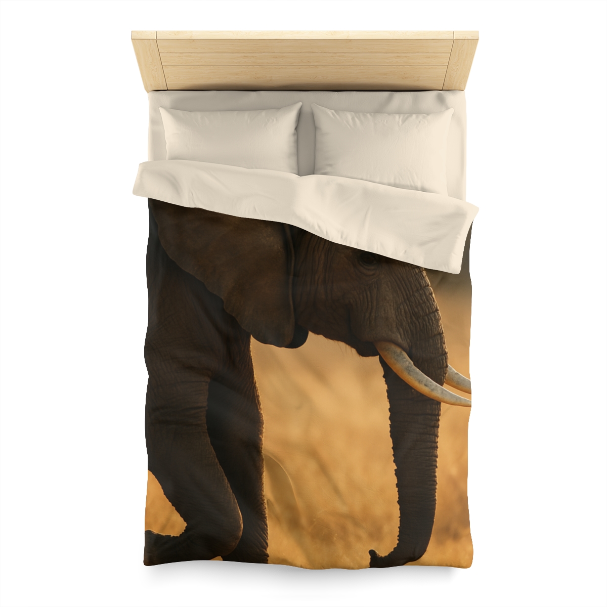 Gilded Horizon African Elephant unique patterned duvets