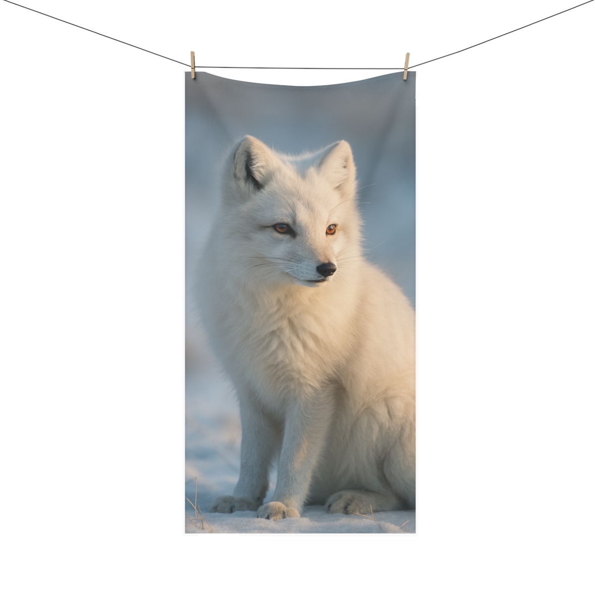 Glacial Whisper Arctic Fox comfortable face towels