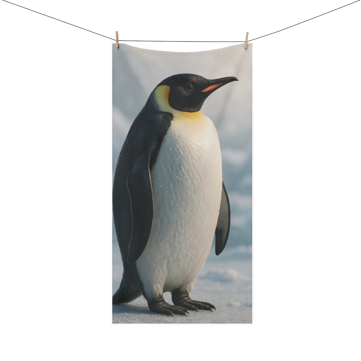 Glacier Drift Emperor Penguin soft cotton towels
