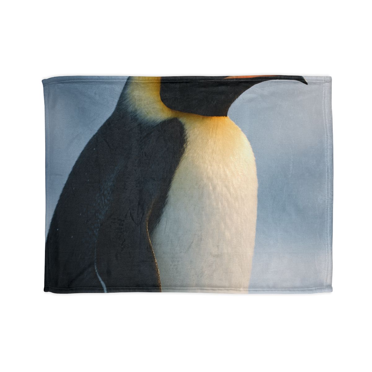 Glacier Gaze Emperor Penguin stylish throw blankets