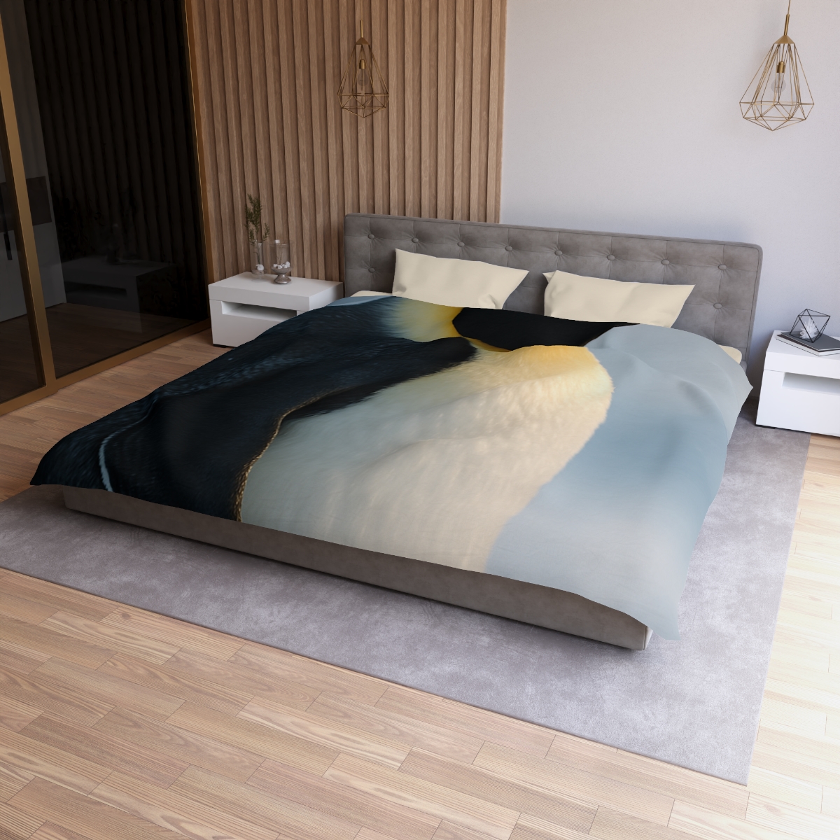 Glacier Gaze Emperor Penguin stylish duvet covers