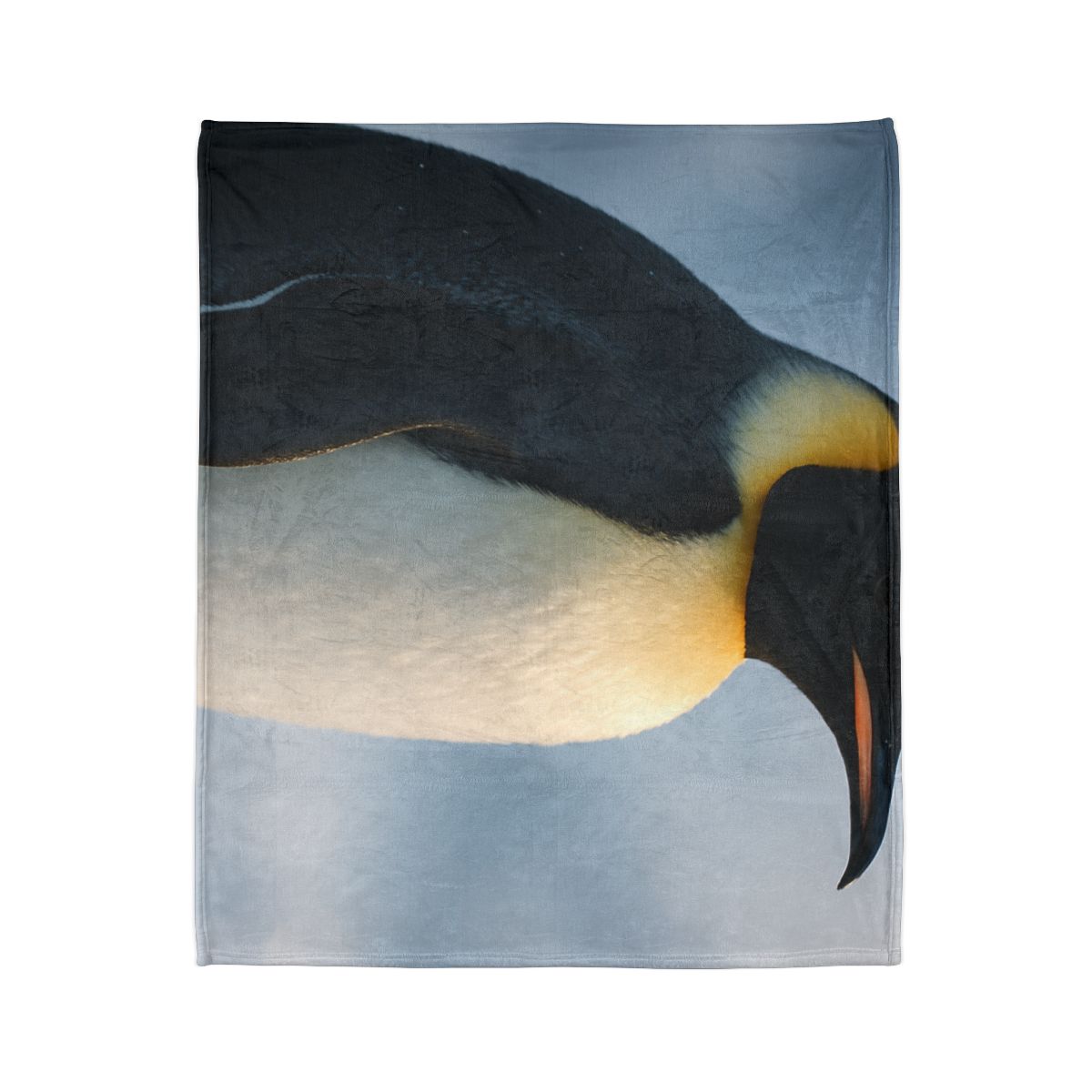 Glacier Gaze Emperor Penguin stylish throw blankets
