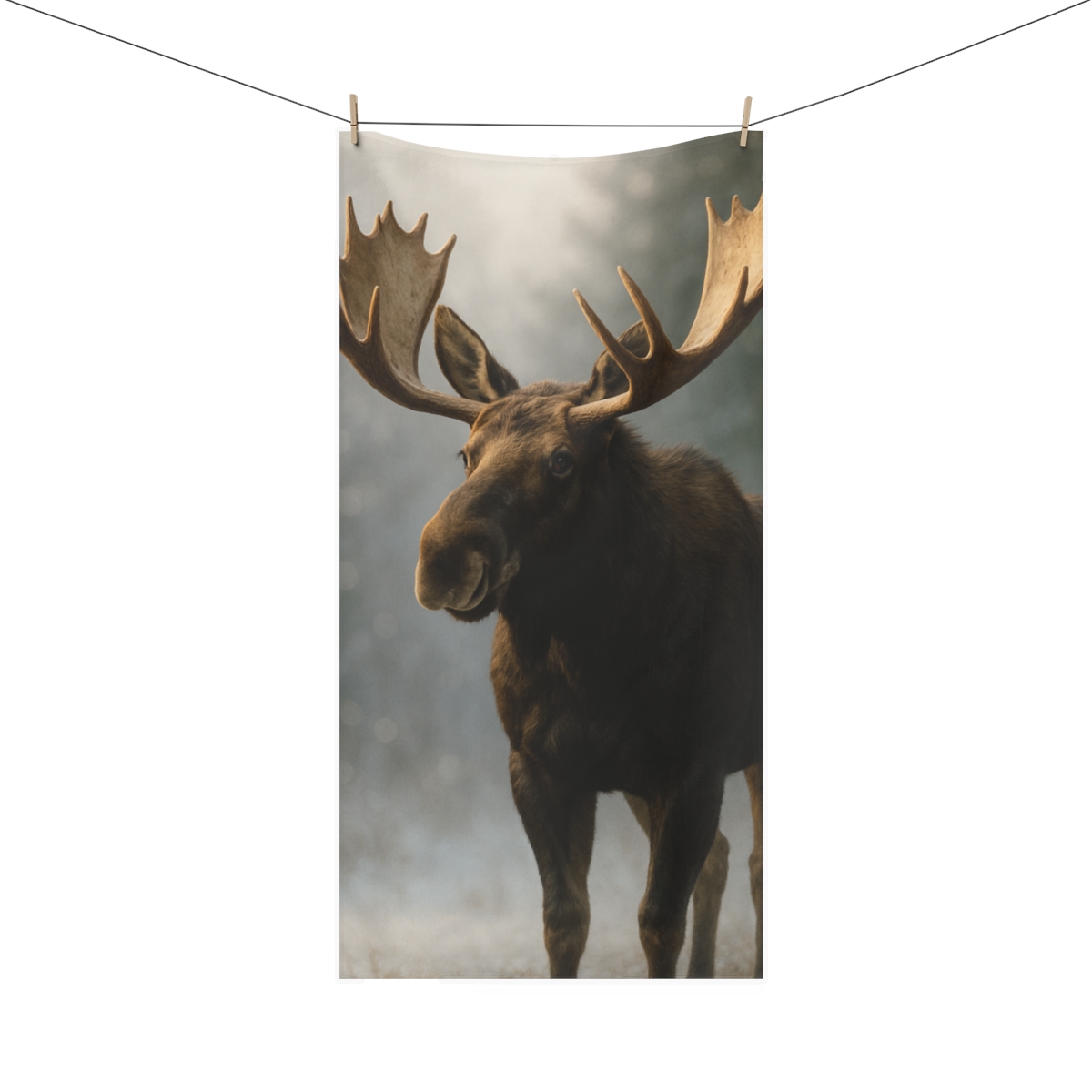 Glacier Shadow Moose unique gift towels