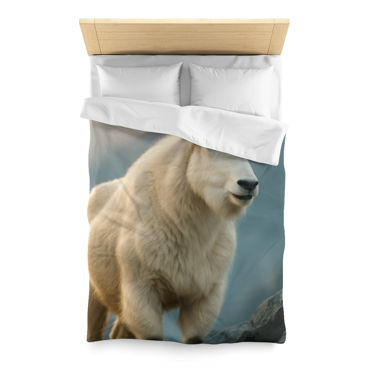 Glacier Watch Mountain Goat unique patterned duvets
