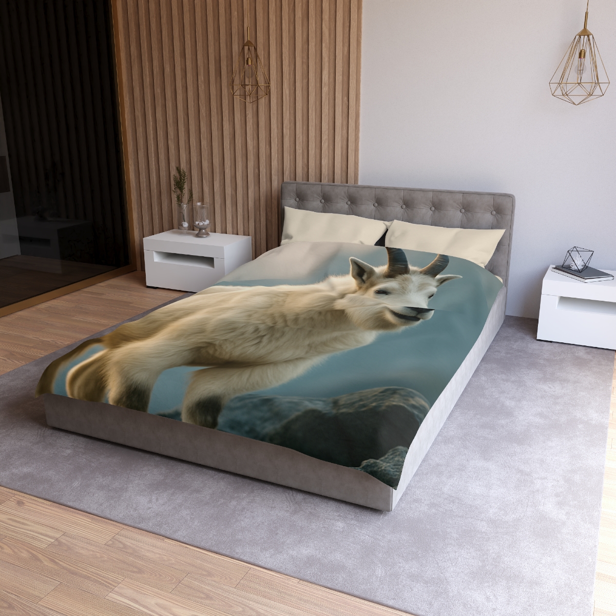 Glacier Watch Mountain Goat unique patterned duvets