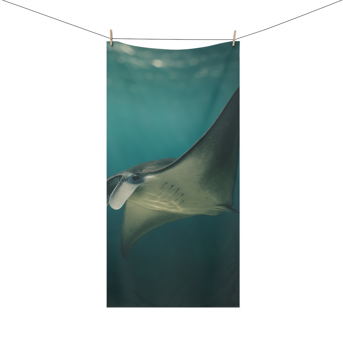 Glass Current Manta Ray comfortable face towels