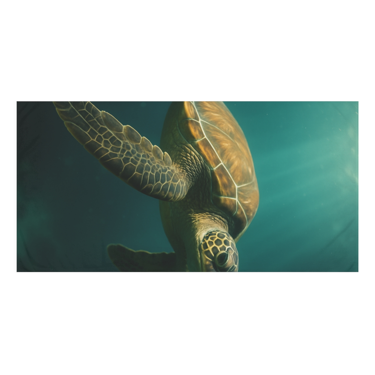 Glasswater Drift Green Sea Turtle comfortable face towels