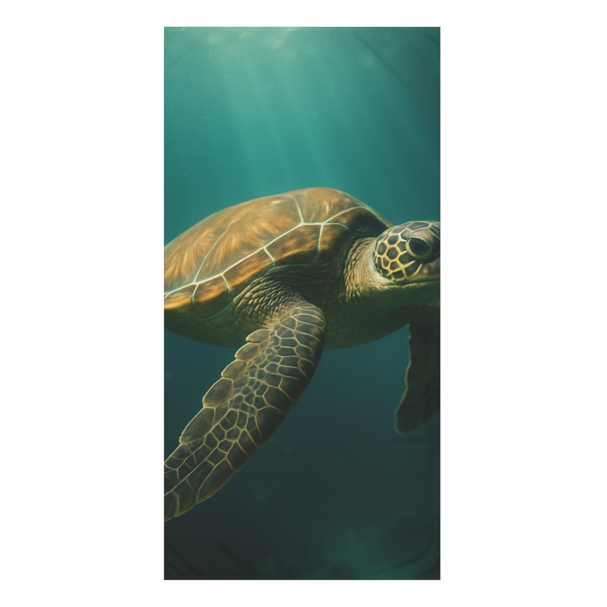 Glasswater Drift Green Sea Turtle comfortable face towels