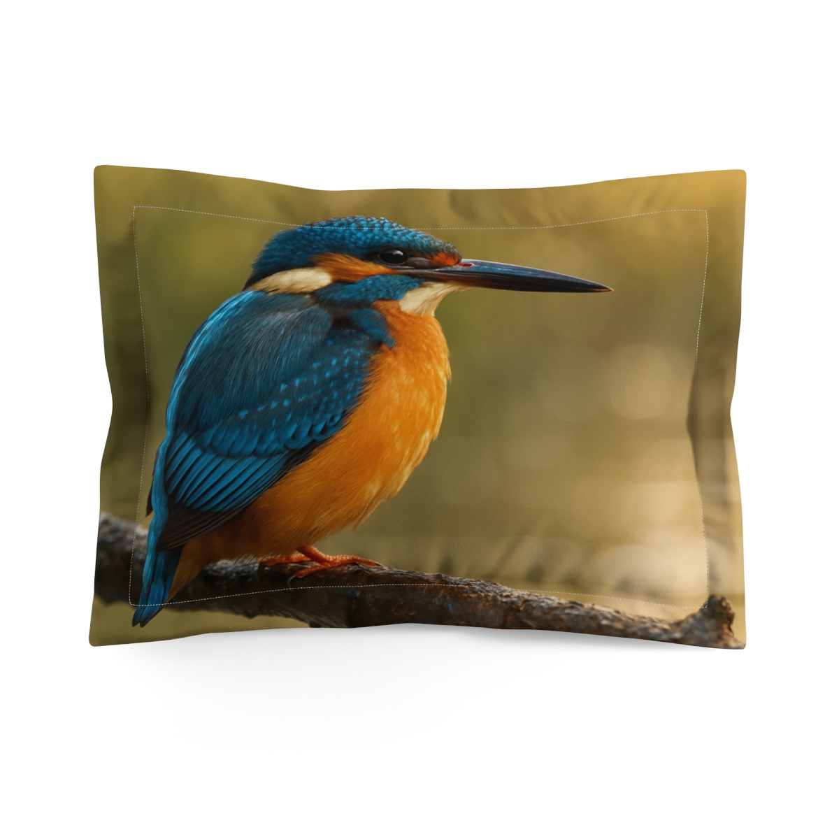 Gleaming Torrent Common Kingfisher personalized decorative pillows
