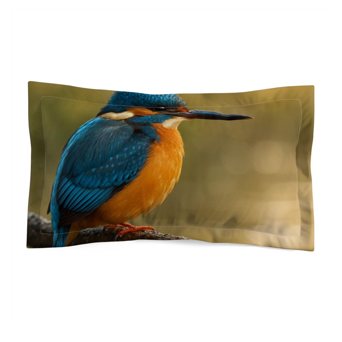 Gleaming Torrent Common Kingfisher personalized decorative pillows