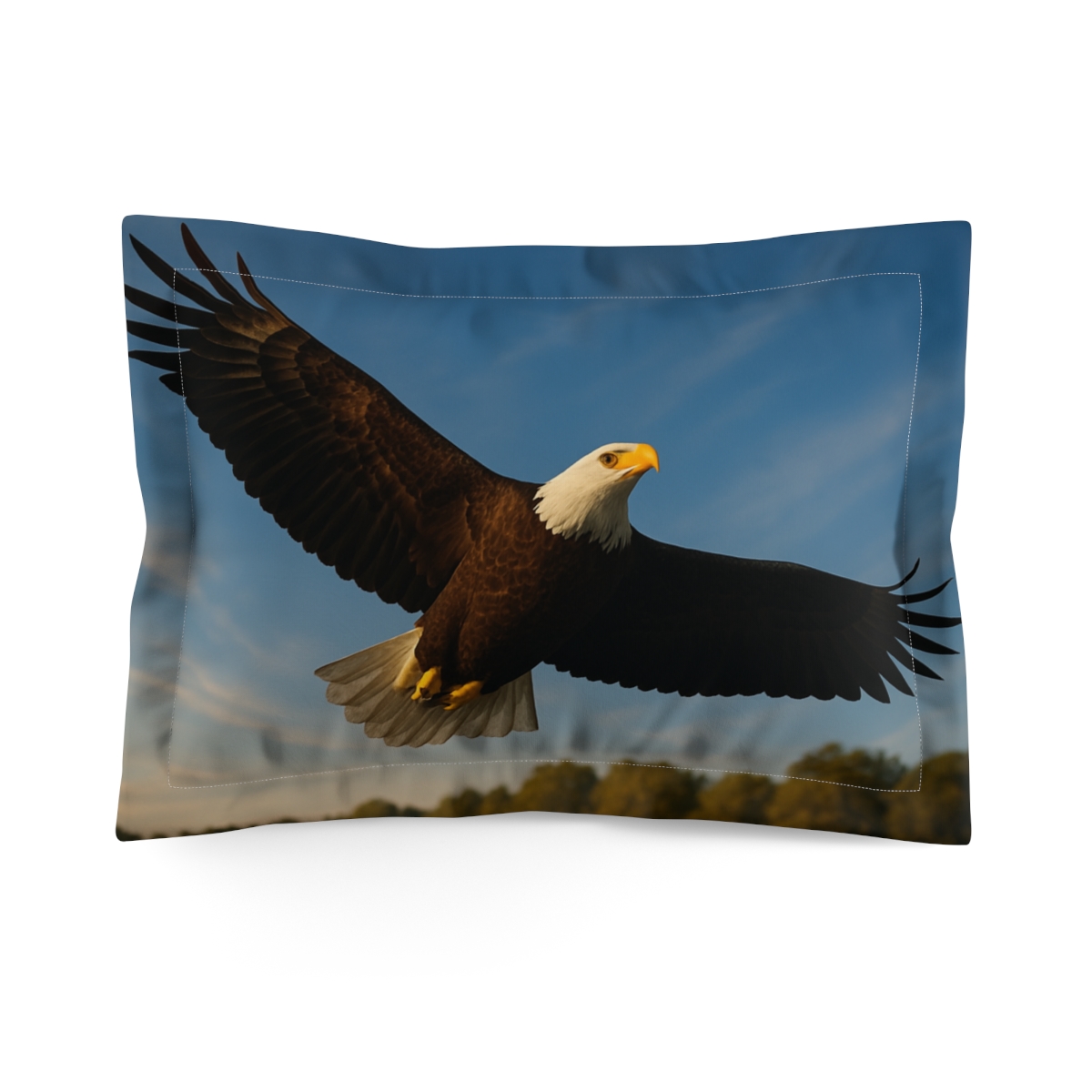 Glide Of The Hunter Bald Eagle designer printed pillows