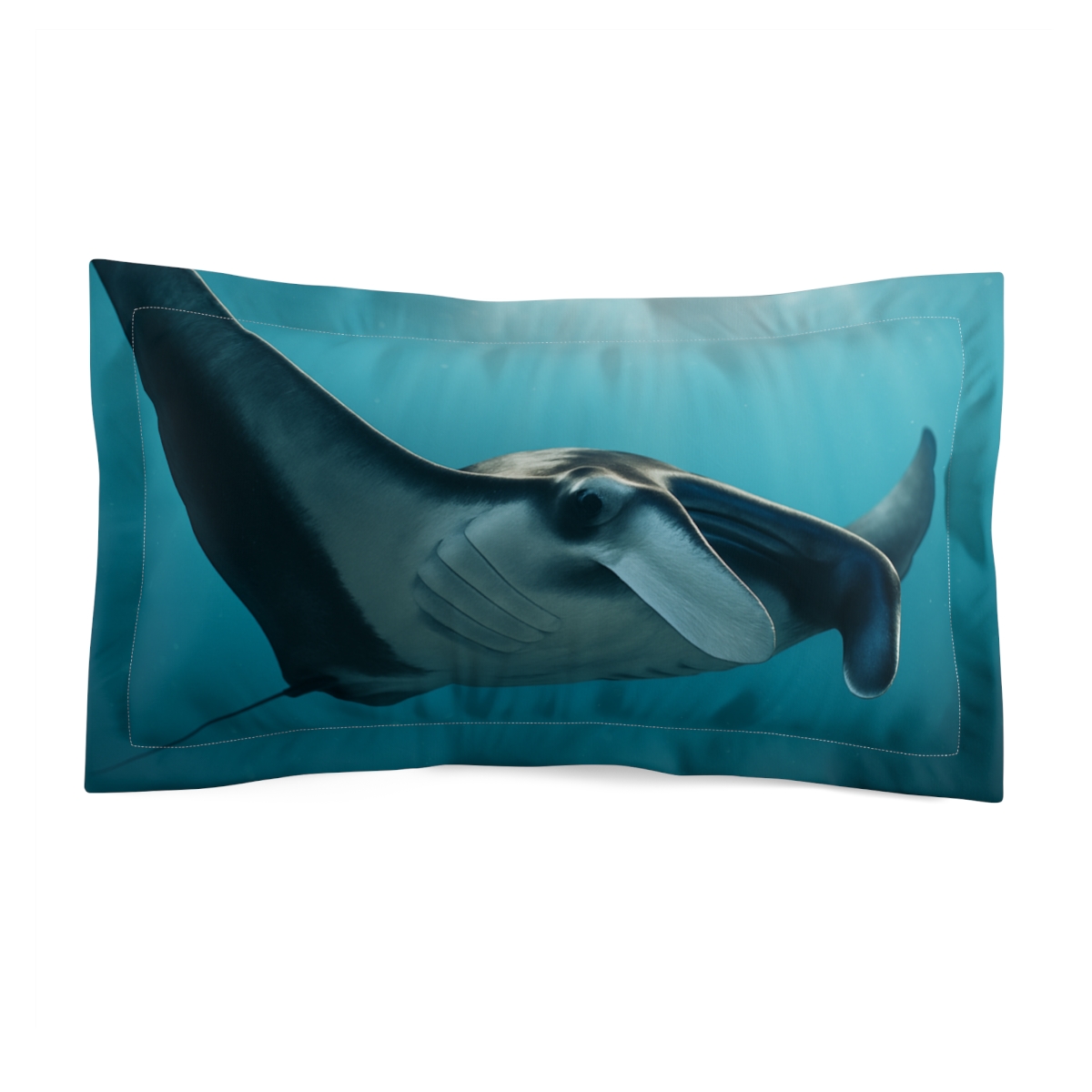 Gliding Eclipse Manta Ray designer printed pillows
