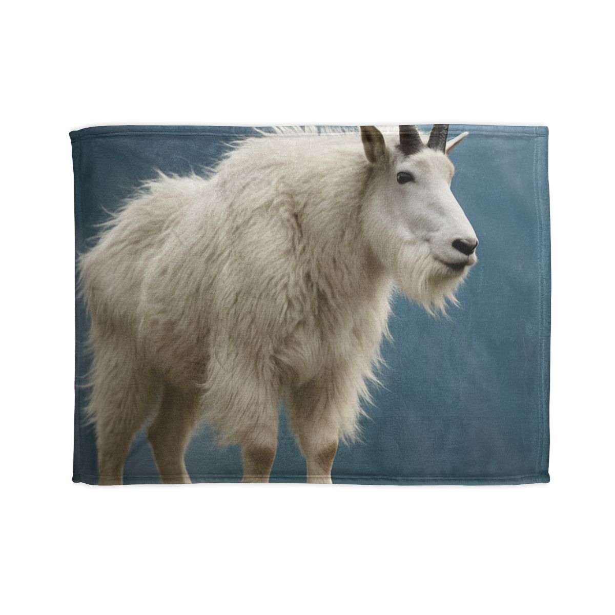 Glimmer Peak Mountain Goat designer printed blankets