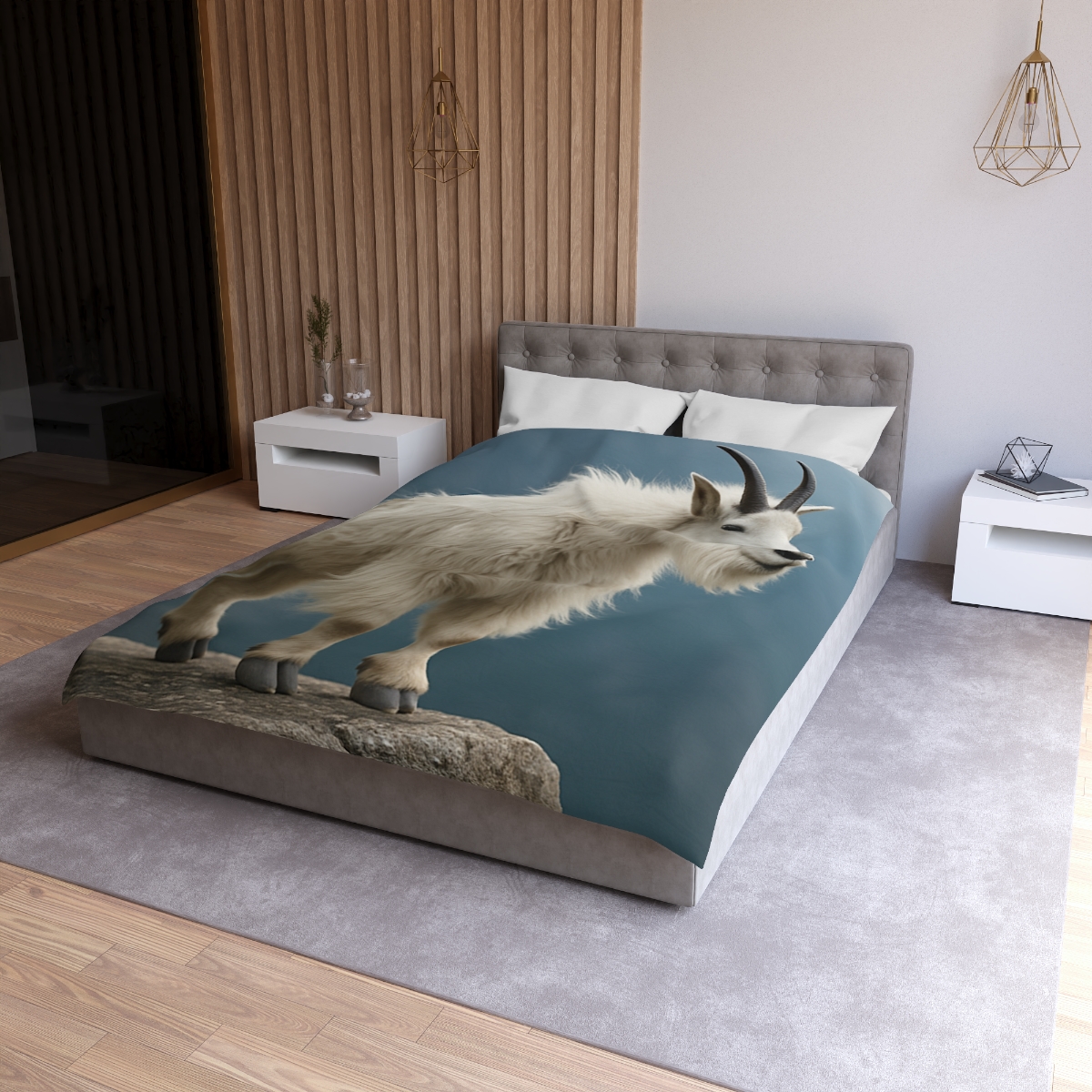 Glimmer Peak Mountain Goat trendy bedroom duvets