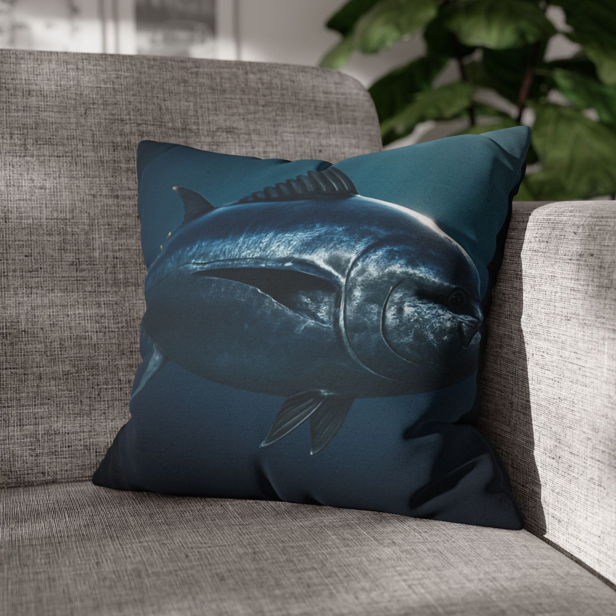 Glimmerfin Bluefin Tuna comfortable bedding pillow covers