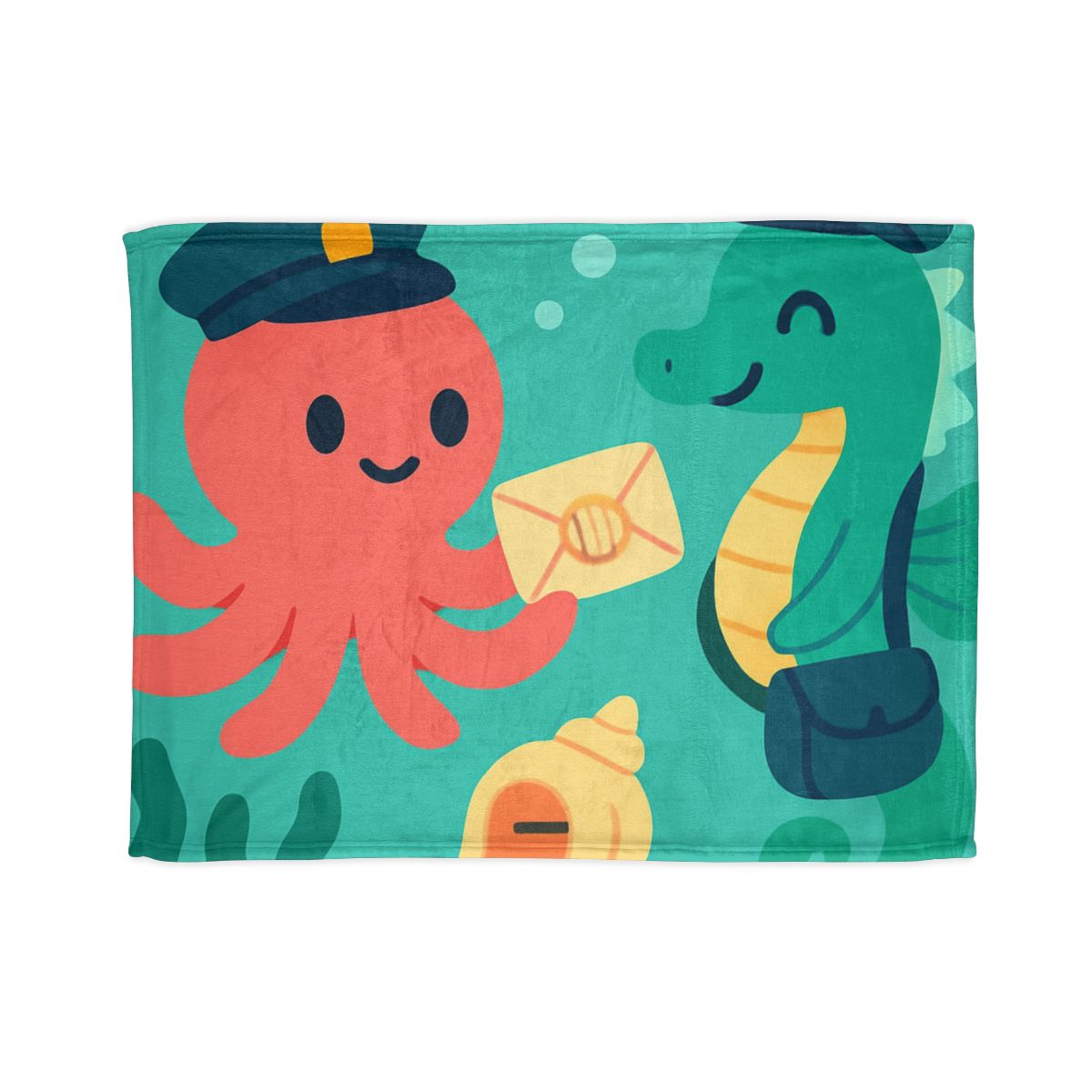 Glow Reef Post Office For Seahorse Mail trendy patterned blankets