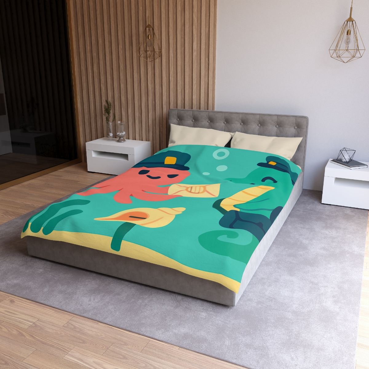 Glow Reef Post Office For Seahorse Mail personalized bedding duvets