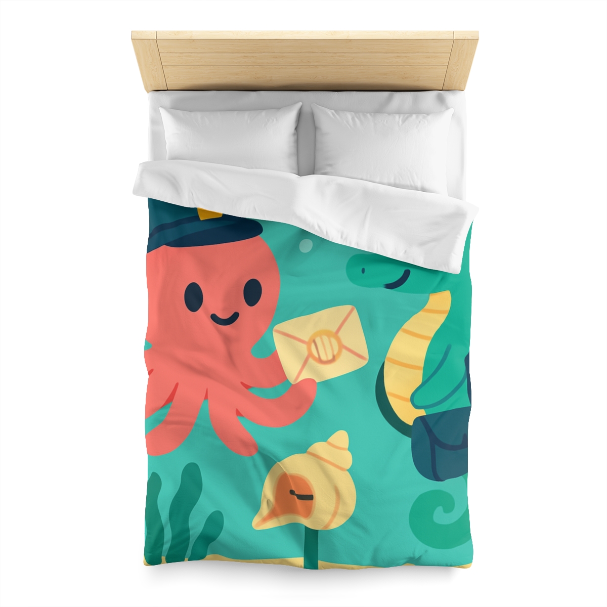 Glow Reef Post Office For Seahorse Mail personalized bedding duvets