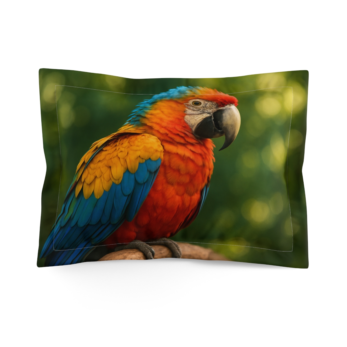 Golden Crest Macaw personalized decorative pillows
