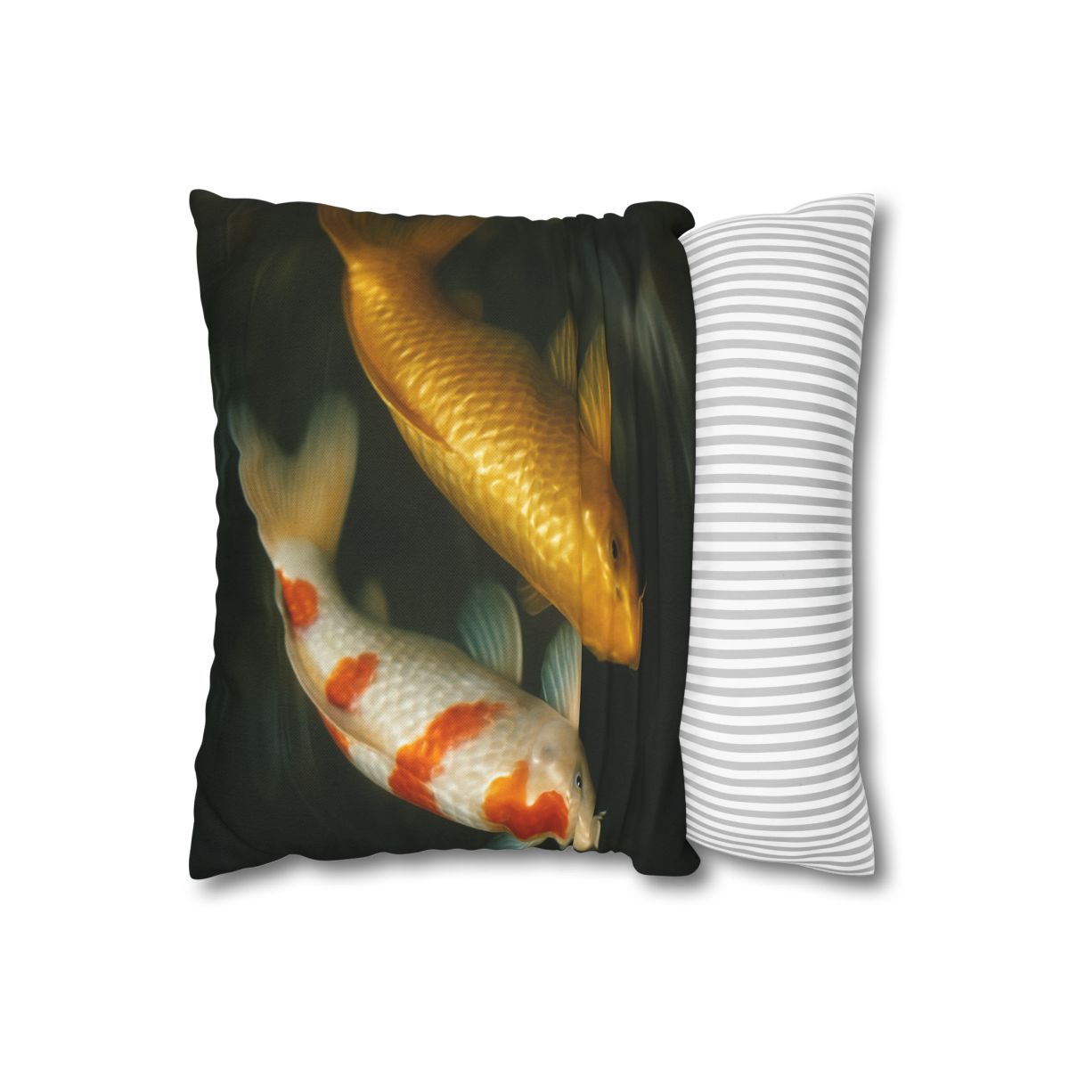 Golden Drift Koi Pair comfortable bedding pillow covers