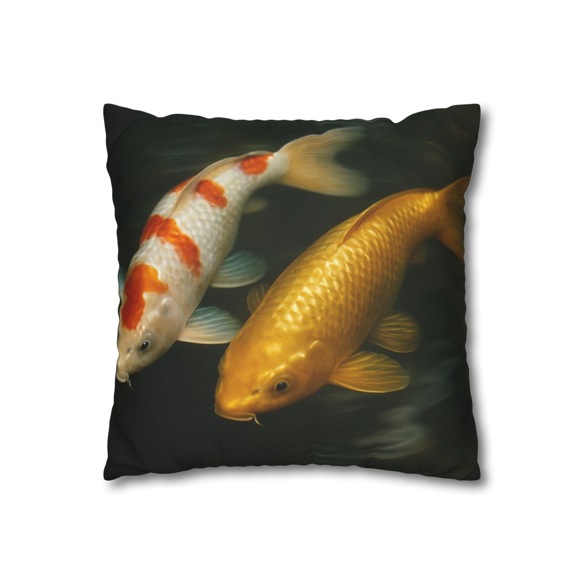 Golden Drift Koi Pair comfortable bedding pillow covers