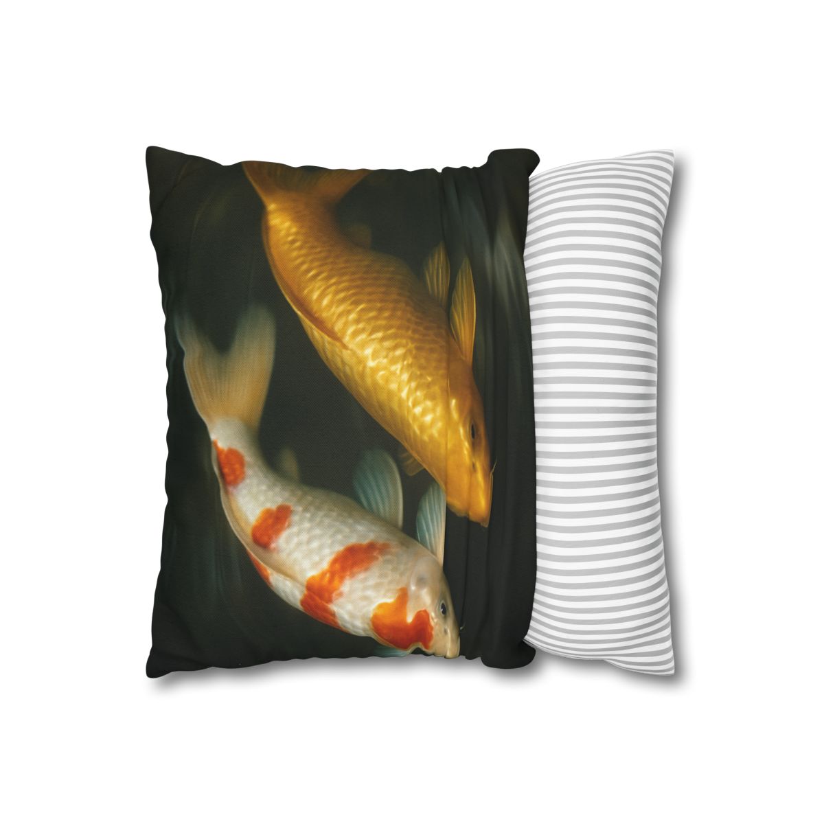 Golden Drift Koi Pair comfortable bedding pillow covers