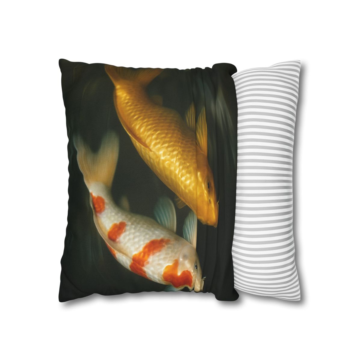 Golden Drift Koi Pair comfortable bedding pillow covers