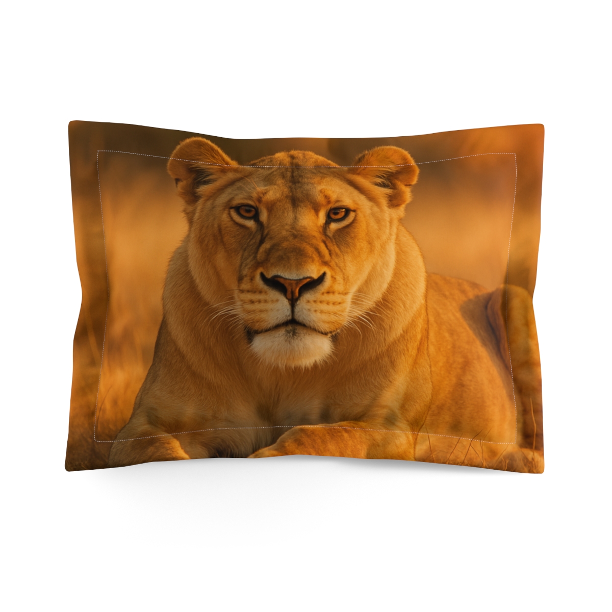 Golden Flame Lioness soft plush pillows
