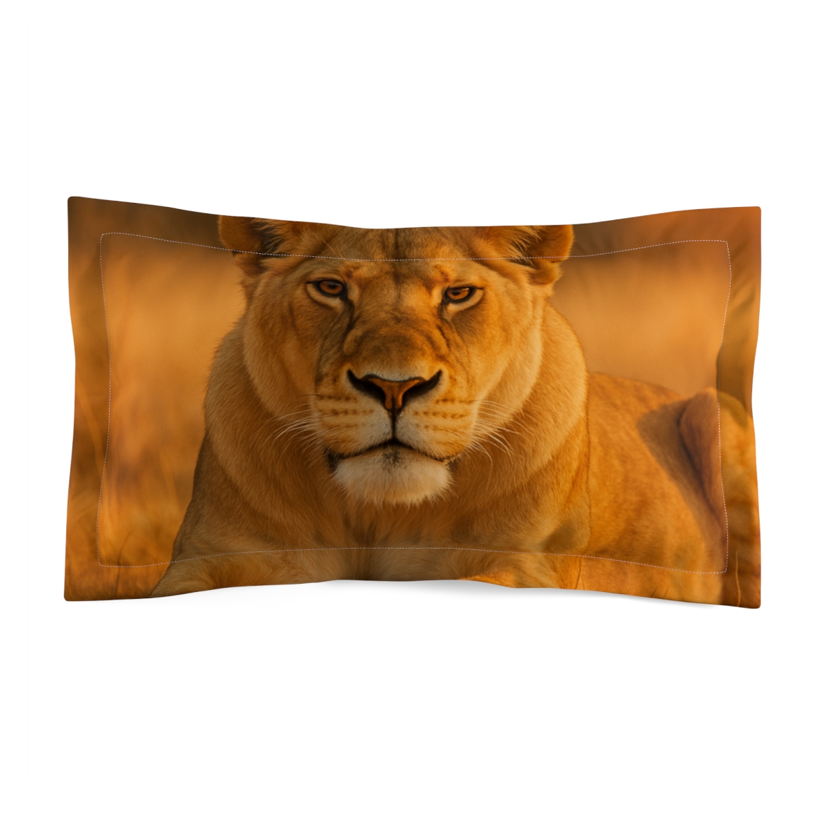 Golden Flame Lioness soft plush pillows