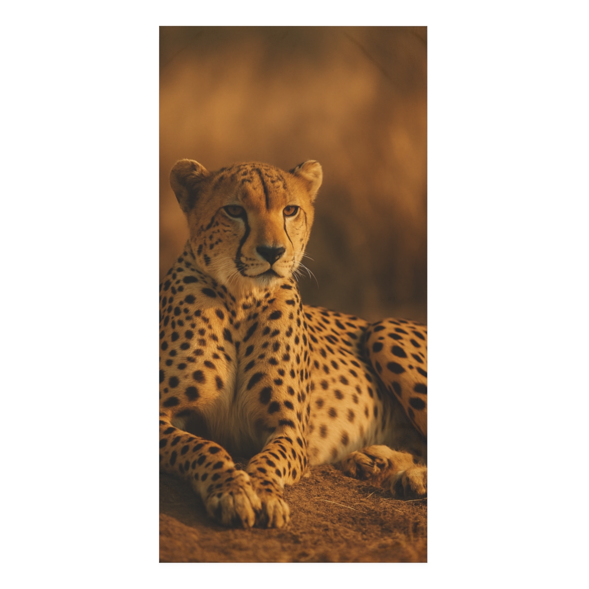 Golden Gaze Cheetah personalized bath towels