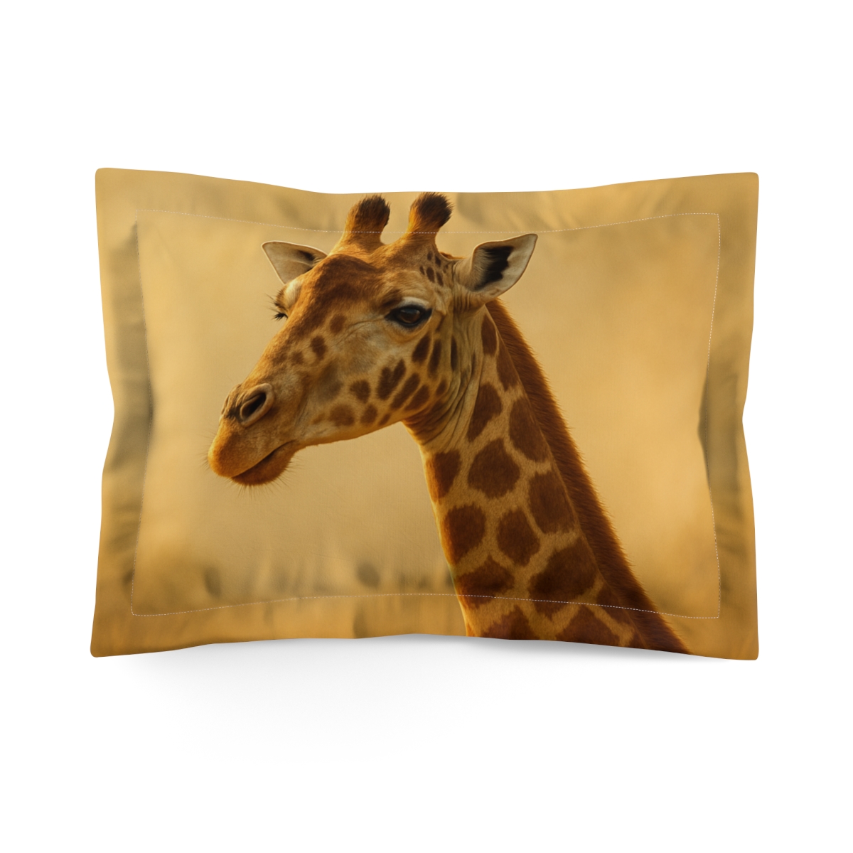 Golden Gaze Giraffe personalized decorative pillows