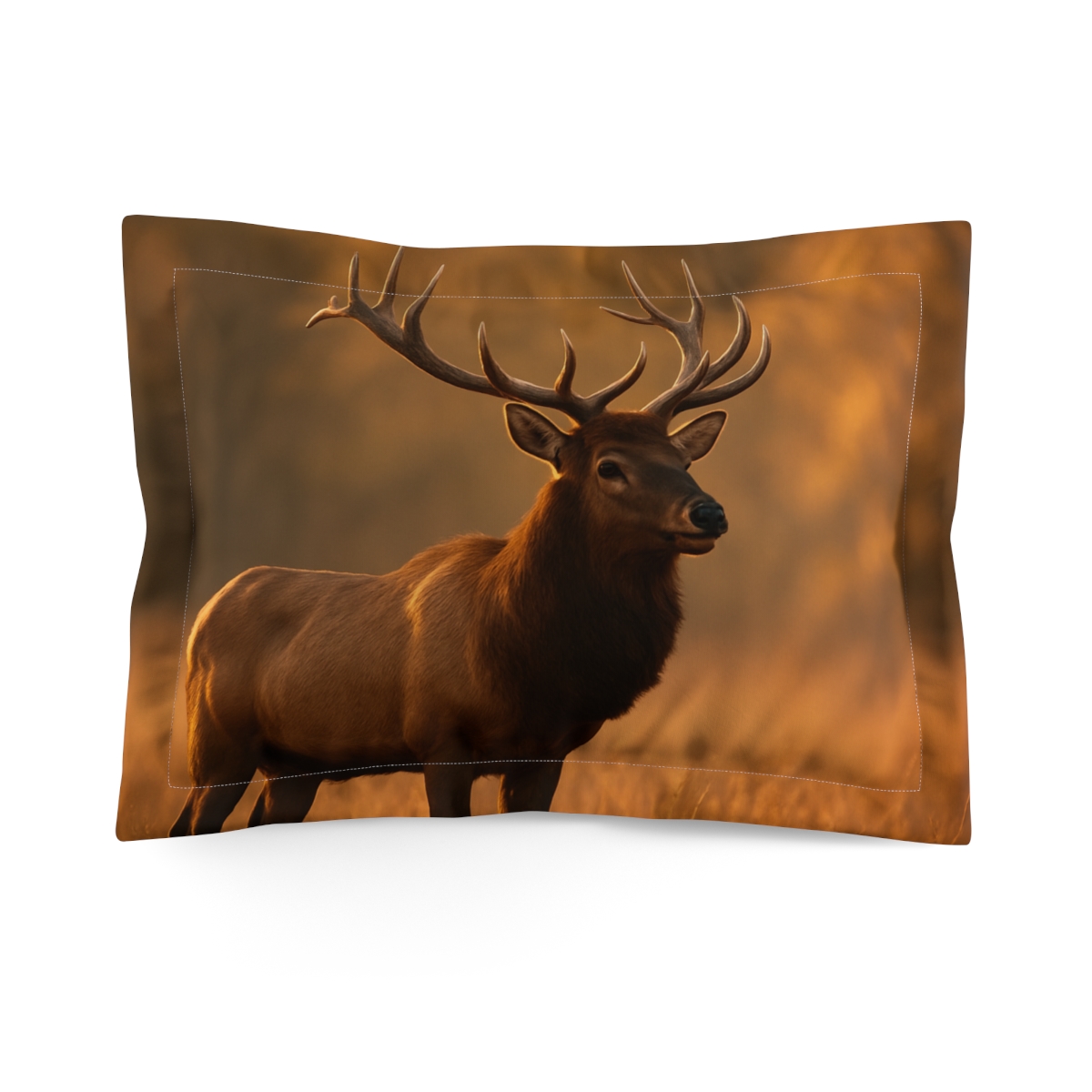 Golden Stance Mountain Elk custom pillows