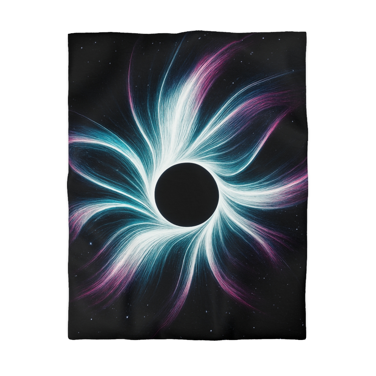 Gravitational Halo Bloom designer printed duvets