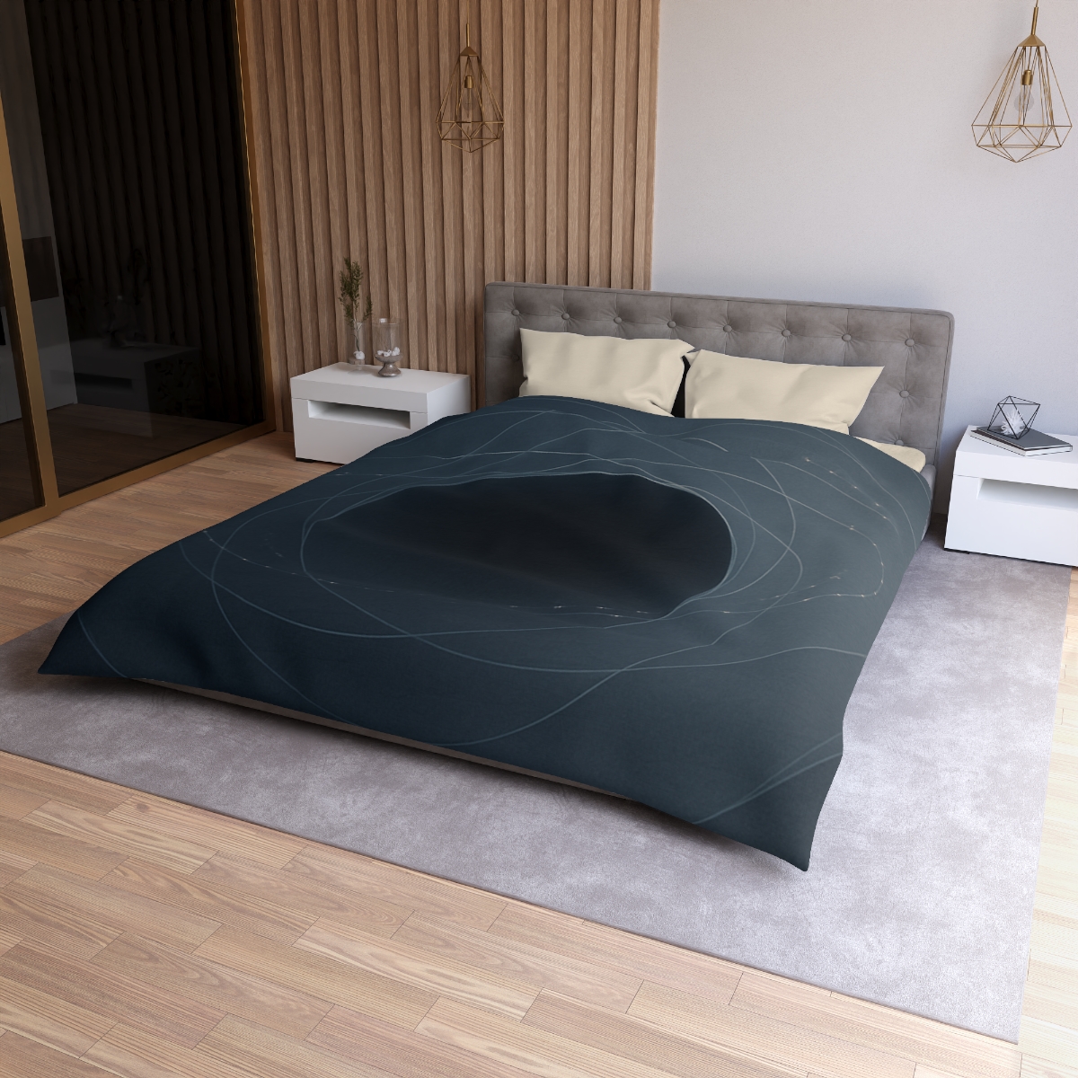 Gravitational Halo Lattice unique patterned duvets