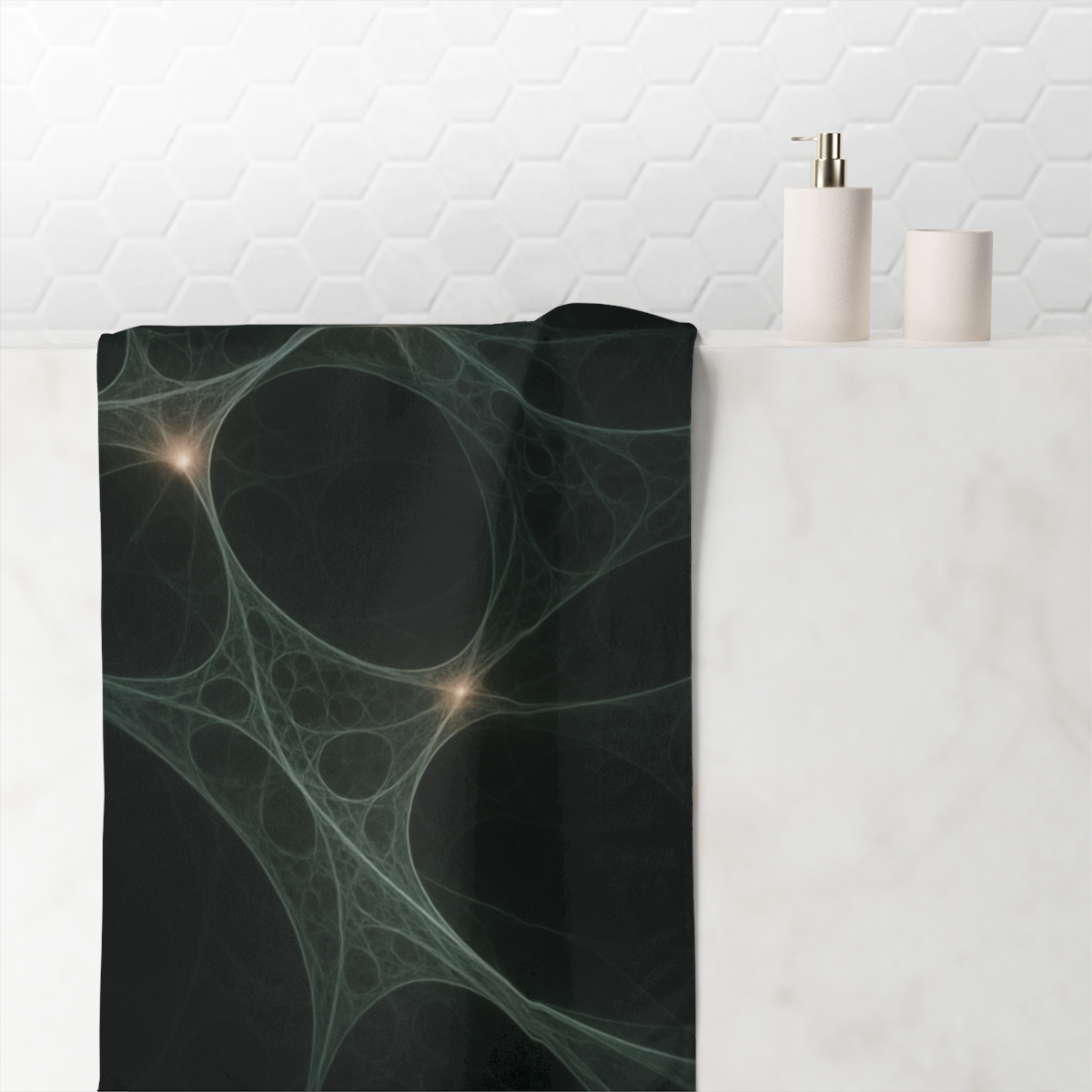 Gravitational Lace personalized bath towels