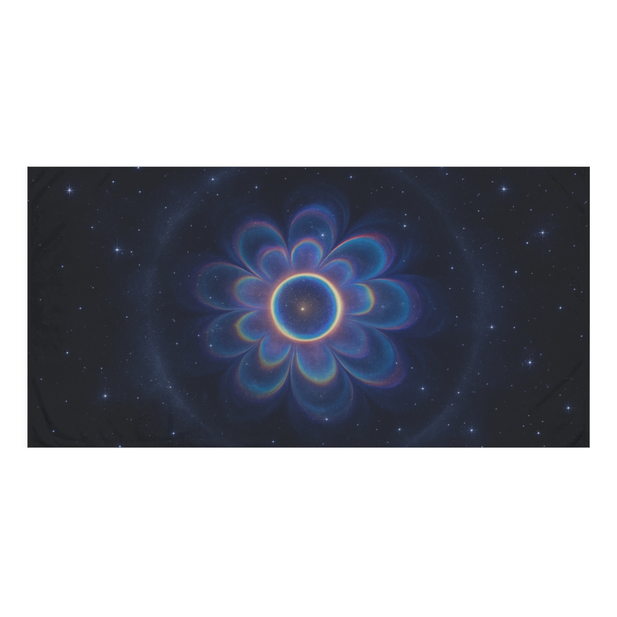 Gravitational Prism Bloom designer printed towels