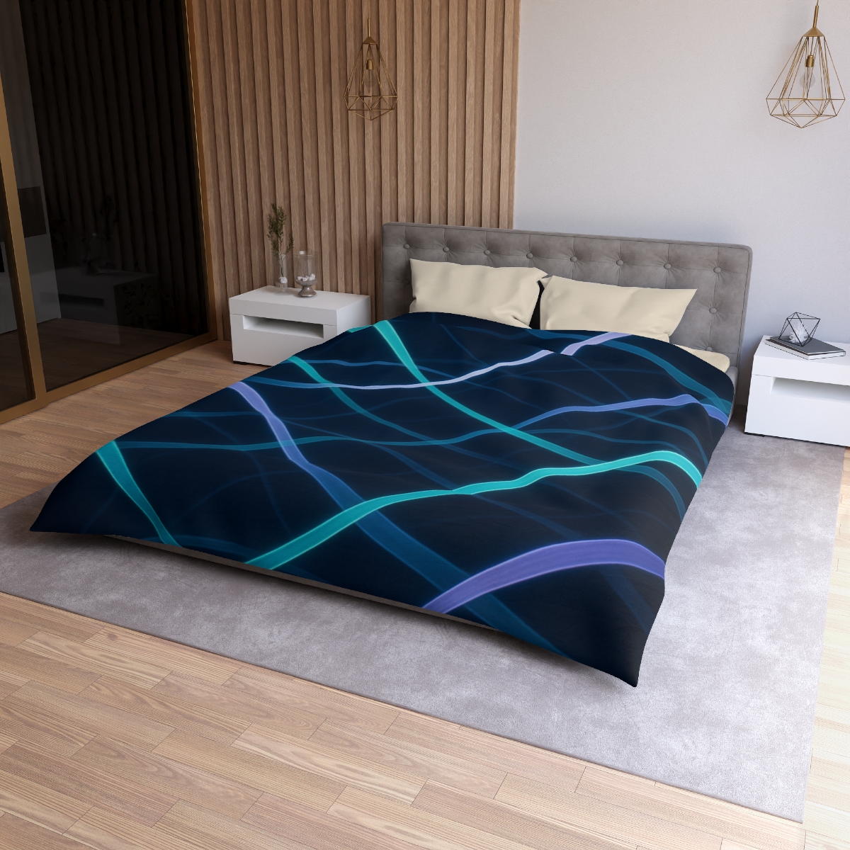 Gravitational Ribbon Lattice custom duvets