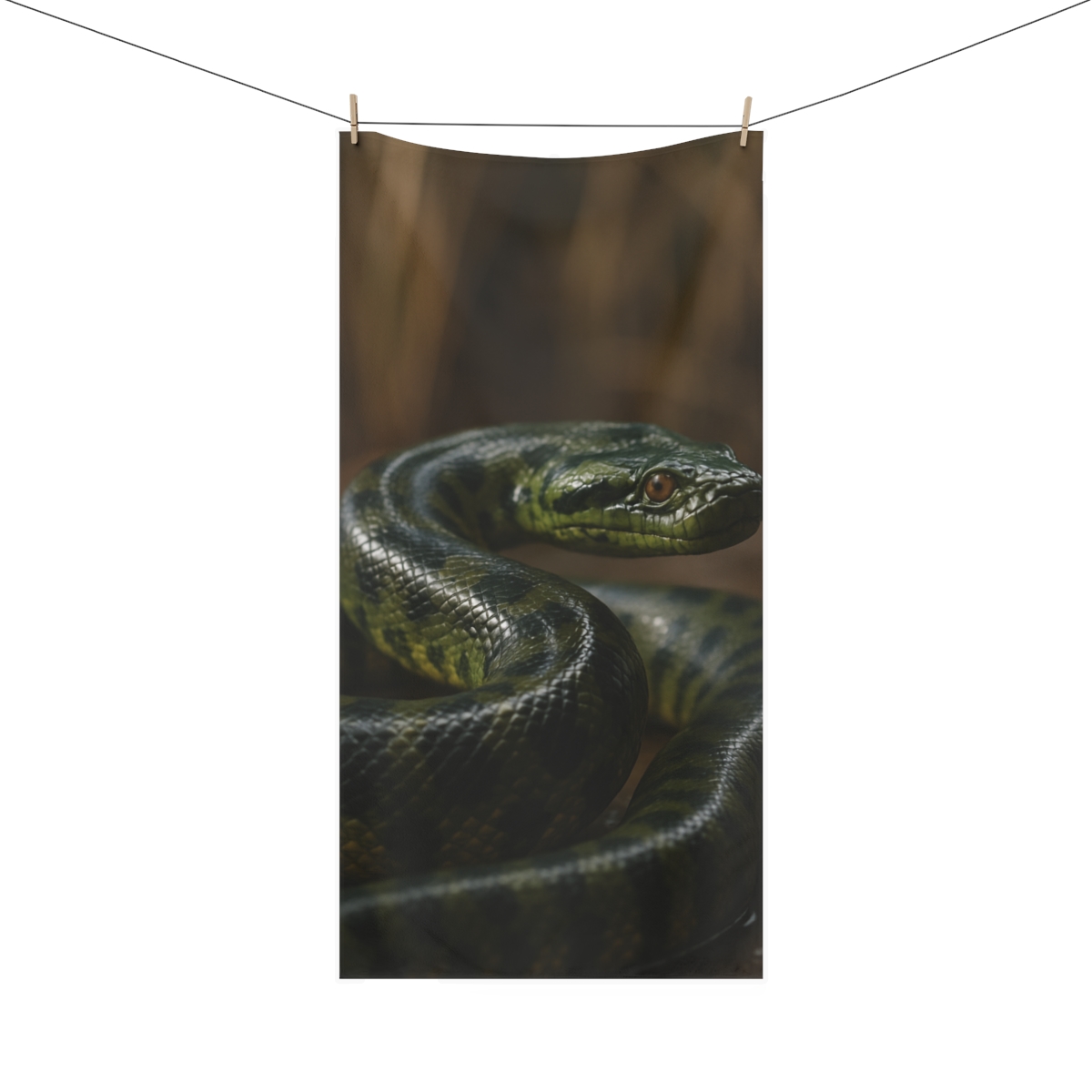 Gravity Coil Green Anaconda unique gift towels
