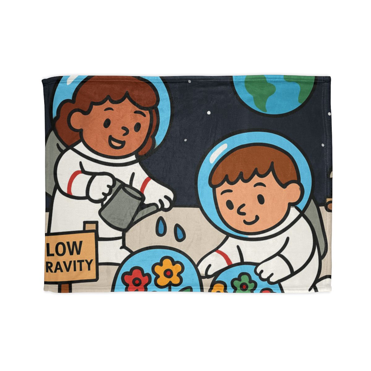 Gravity Garden On The Moon designer printed blankets