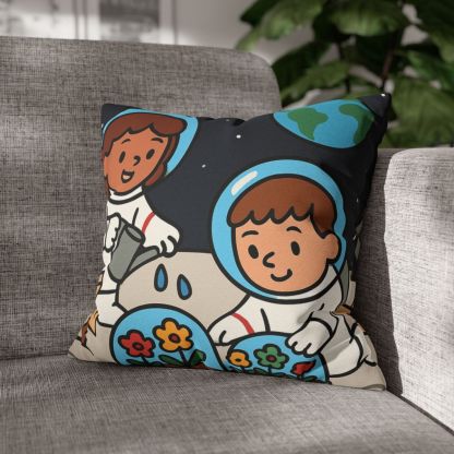 Gravity Garden On The Moon soft cotton pillow cases