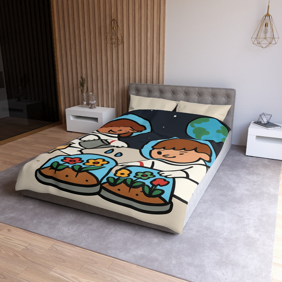 Gravity Garden On The Moon warm winter duvets