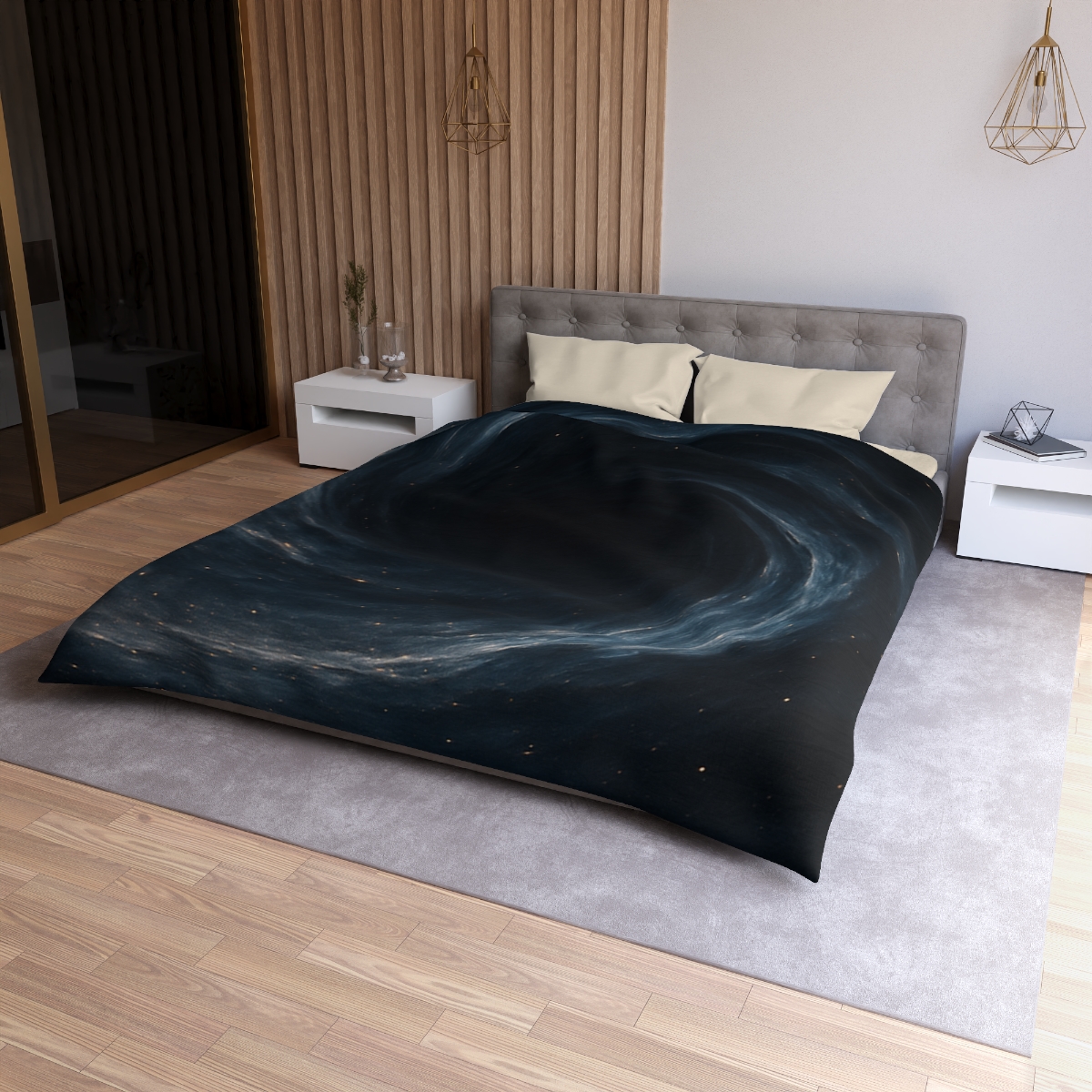 Gravity Well Vortex designer printed duvets